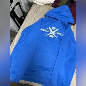 #41 Vibrant Blue Pullover Sweatshirt with Front Logo